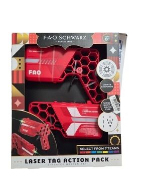 FAO Schwarz Red Laser Tag Action Pack - Twin Player Blasters
